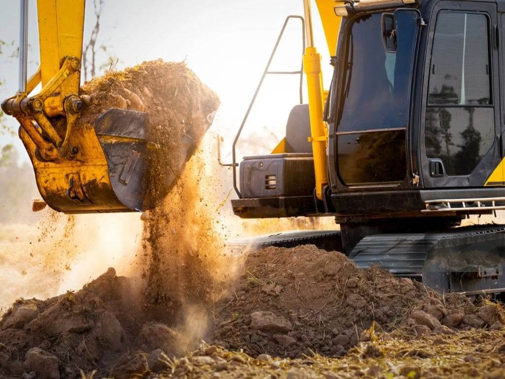 Excavadora sobre orugas